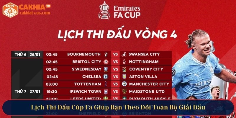 Lịch thi đấu cúp FA